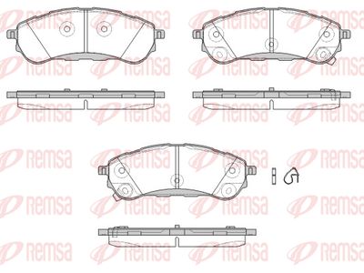 175012 REMSA Комплект тормозных колодок, дисковый тормоз