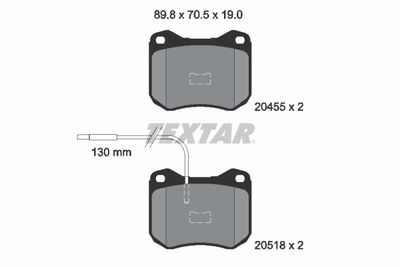 2045502 TEXTAR Комплект тормозных колодок, дисковый тормоз