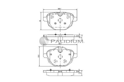 P11342 ASHUKI by Palidium Комплект тормозных колодок, дисковый тормоз
