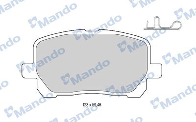 MBF015865 MANDO Комплект тормозных колодок, дисковый тормоз