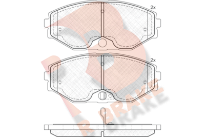 RB1568 R BRAKE Комплект тормозных колодок, дисковый тормоз