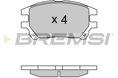 BP3622 BREMSI Комплект тормозных колодок, дисковый тормоз