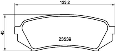 8DB355027641 HELLA PAGID Комплект тормозных колодок, дисковый тормоз