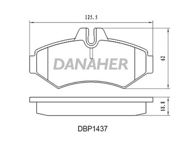 DBP1437 DANAHER Комплект тормозных колодок, дисковый тормоз