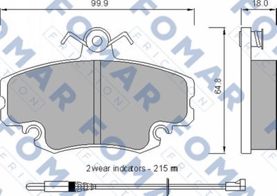 FO724281 FOMAR Friction Комплект тормозных колодок, дисковый тормоз