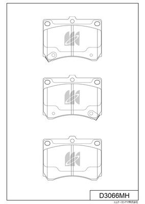 D3066MH MK Kashiyama Комплект тормозных колодок, дисковый тормоз