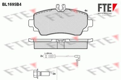 BL1695B4 FTE Комплект тормозных колодок, дисковый тормоз