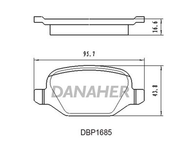 DBP1685 DANAHER Комплект тормозных колодок, дисковый тормоз