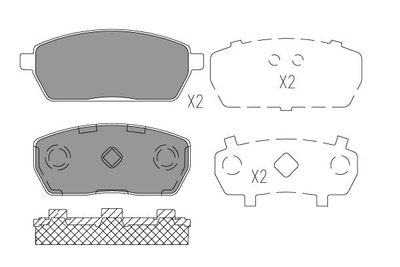 KBP8529 KAVO PARTS Комплект тормозных колодок, дисковый тормоз
