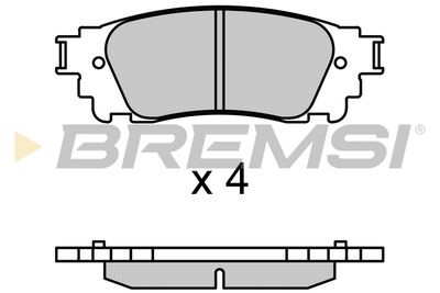 BP3704 BREMSI Комплект тормозных колодок, дисковый тормоз