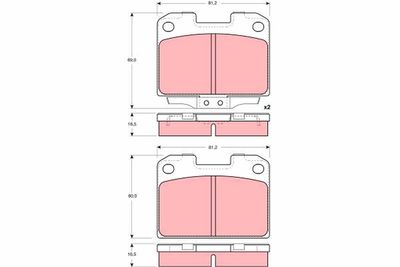 GDB3104 TRW Комплект тормозных колодок, дисковый тормоз