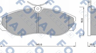 FO624081 FOMAR Friction Комплект тормозных колодок, дисковый тормоз
