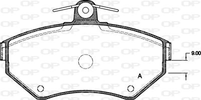 BPA063110 OPEN PARTS Комплект тормозных колодок, дисковый тормоз