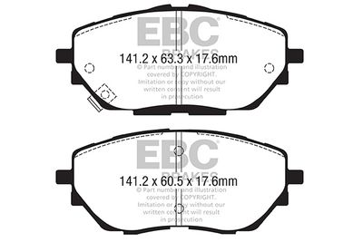 DPX2368 EBC Brakes Комплект тормозных колодок, дисковый тормоз