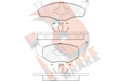 RB1119 R BRAKE Комплект тормозных колодок, дисковый тормоз