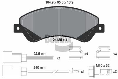 BPD1275 BENDIX Braking Комплект тормозных колодок, дисковый тормоз