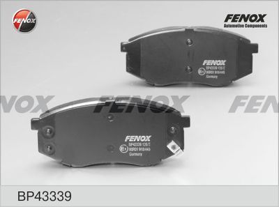 BP43339 FENOX Комплект тормозных колодок, дисковый тормоз