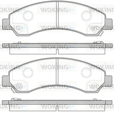 P1556304 WOKING Комплект тормозных колодок, дисковый тормоз