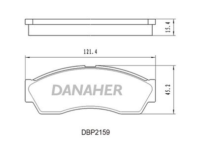 DBP2159 DANAHER Комплект тормозных колодок, дисковый тормоз