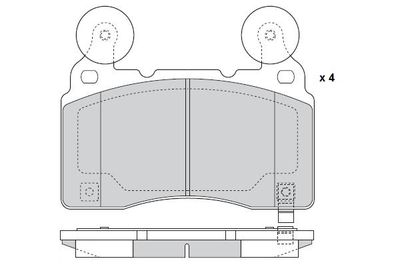 121578 E.T.F. Комплект тормозных колодок, дисковый тормоз