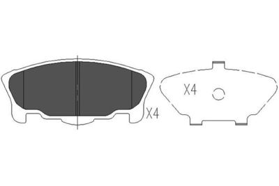 KBP1507 KAVO PARTS Комплект тормозных колодок, дисковый тормоз