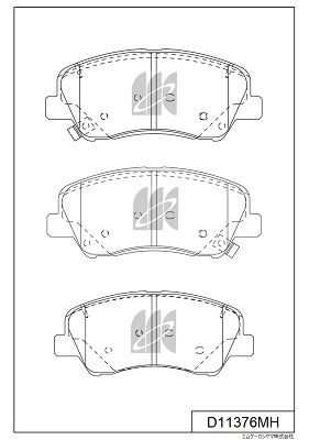 D11376MH MK Kashiyama Комплект тормозных колодок, дисковый тормоз
