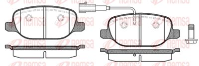 087802 REMSA Комплект тормозных колодок, дисковый тормоз