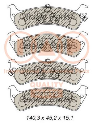 70404012 IAP QUALITY PARTS Комплект тормозных колодок, дисковый тормоз