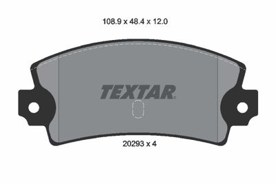 2029301 TEXTAR Комплект тормозных колодок, дисковый тормоз