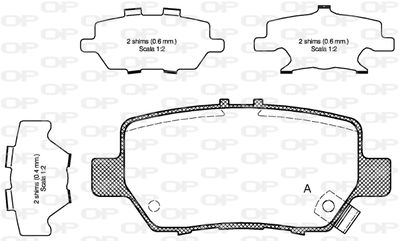 BPA116802 OPEN PARTS Комплект тормозных колодок, дисковый тормоз