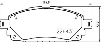 8DB355032961 HELLA PAGID Комплект тормозных колодок, дисковый тормоз