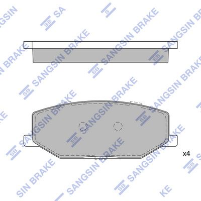 SP1540 Hi-Q Комплект тормозных колодок, дисковый тормоз