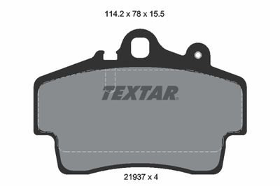 2193702 TEXTAR Комплект тормозных колодок, дисковый тормоз