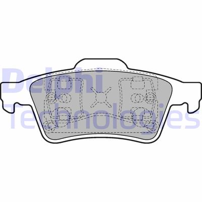 LP1701 DELPHI Комплект тормозных колодок, дисковый тормоз