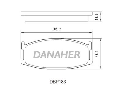 DBP183 DANAHER Комплект тормозных колодок, дисковый тормоз
