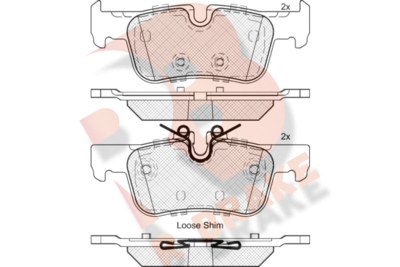 RB2193 R BRAKE Комплект тормозных колодок, дисковый тормоз