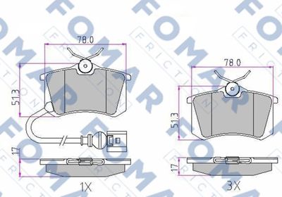 FO920181 FOMAR Friction Комплект тормозных колодок, дисковый тормоз