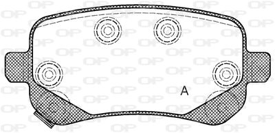 BPA109502 OPEN PARTS Комплект тормозных колодок, дисковый тормоз