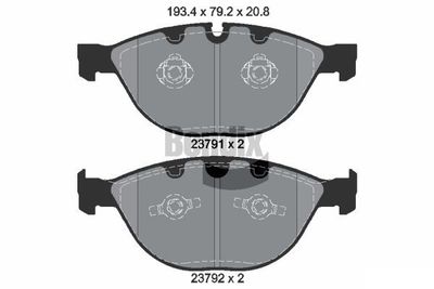 BPD2047 BENDIX Braking Комплект тормозных колодок, дисковый тормоз