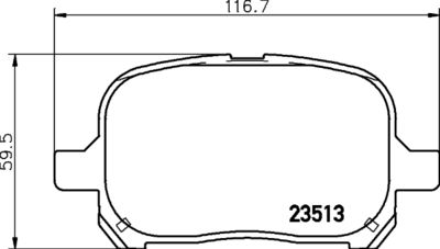 8DB355027601 HELLA Комплект тормозных колодок, дисковый тормоз