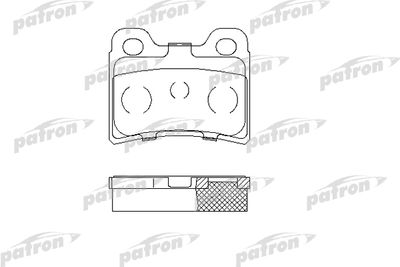 PBP772 PATRON Комплект тормозных колодок, дисковый тормоз