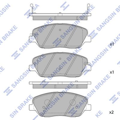 SP1248 Hi-Q Комплект тормозных колодок, дисковый тормоз