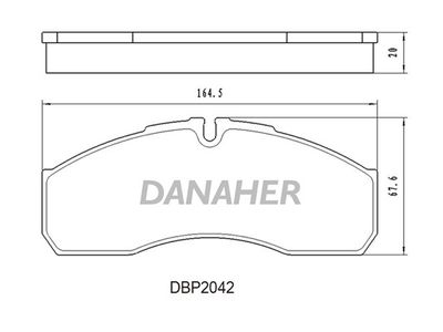 DBP2042 DANAHER Комплект тормозных колодок, дисковый тормоз