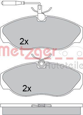 1170477 METZGER Комплект тормозных колодок, дисковый тормоз