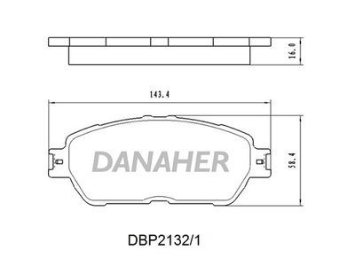 DBP21321 DANAHER Комплект тормозных колодок, дисковый тормоз