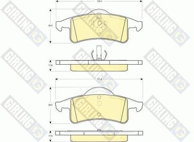 6141272 GIRLING Комплект тормозных колодок, дисковый тормоз
