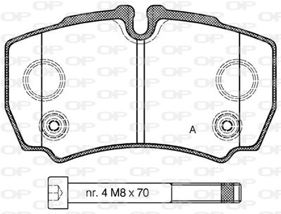 BPA084910 OPEN PARTS Комплект тормозных колодок, дисковый тормоз