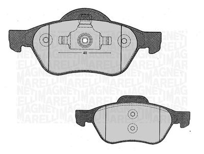 363916060381 MAGNETI MARELLI Комплект тормозных колодок, дисковый тормоз