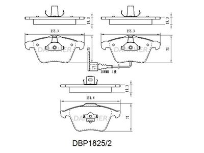 DBP18252 DANAHER Комплект тормозных колодок, дисковый тормоз