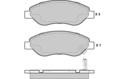 121407 E.T.F. Комплект тормозных колодок, дисковый тормоз